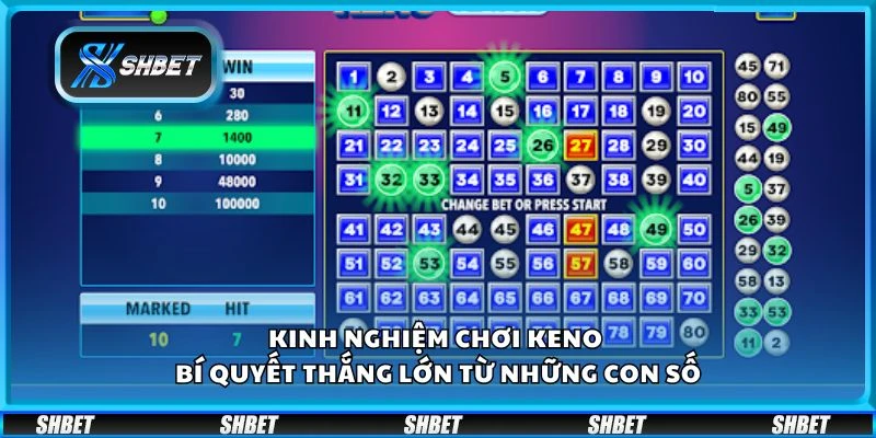 Kinh nghiệm chơi Keno - Bí quyết thắng lớn từ những con số