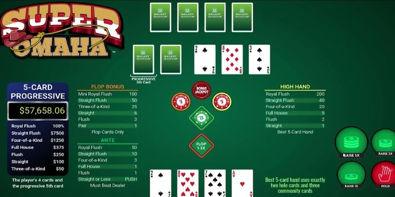 So sánh Poker Omaha với Texas Hold'em
